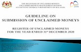 GUIDELINE ON SUBMISSION OF UNCLAIMED MONEYS