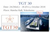 Date: 24 (Wed.) 26 (Fri.), October 2018 Place: Hatoba Hall ...