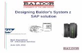 Designing Baldor's System z SAP solution