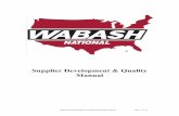 Wabash Technologies Supplier Quality Manual