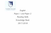 English Paper 1 and Paper 2 Reading Skills Knowledge Book