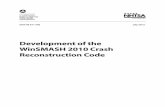 Development of the WinSMASH 2010 Crash Reconstruction Code
