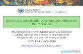 Energy and Sustainable Development: Addressing the real need