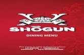 DINING MENU - restaurantshogun.com