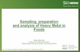 Sampling, preparation and analysis of Heavy Metal in Foods