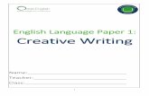 English Language Paper 1: Creative Writing