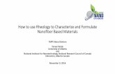 How to use Rheology to Characterize and Formulate ...