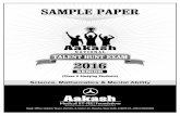 Sample Paper Aakash National Talent Hunt Exam 2016 (Senior)