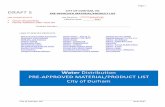 PRE-APPROVED MATERIAL/PRODUCT LIST City of Durham