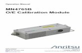 MN4765B O/E Calibration Module Operation Manual