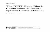 The NIST gage block calibration software system user's manual