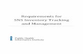 Requirements for SNS Inventory Tracking and Management