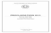 PROCLAMATION 2015 - Texas Education Agency