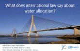What does international law say about water allocation?