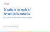 Security in the world of Javascript frameworks