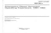 Emergency Diesel Generator Operating Experience, 1981-1983