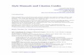 Style Manuals and Citation Guides