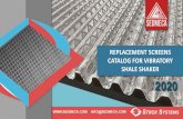 REPLACEMENT SCREENS CATALOG FOR VIBRATORY SHALE SHAKER