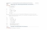 Chapter 2 – Analyzing Polynomial and Rational Functions