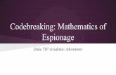 Espionage Codebreaking: Mathematics of