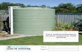 Care and maintenance of your rainwater tank system