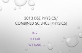 2013 DSE PHYSICS/ COMBINED SCIENCE (PHYSICS)