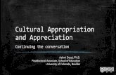 Cultural Appropriation and Appreciation