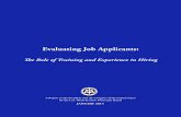 Evaluating Job Applicants