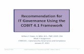 Recommendation for IT Governance Using the COBIT 4.1 Framework