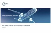 MTU Aero Engines AG Investor Presentation