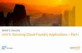 Week 5: Security Unit 5: Securing Cloud Foundry ...