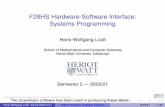 F28HS Hardware-Software Interface: Systems Programming