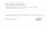 United States Department of State Treaties in Force