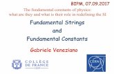 Fundamental Strings and Fundamental Constants