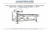 Assembly and Installation Manual Model 1200-056 PWC LIFT