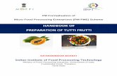 HANDBOOK OF PREPARATION OF TUTTI FRUTTI