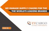 WE MANAGE SUPPLY CHAINS FOR THE THE WORLD'S LEADING BRANDS