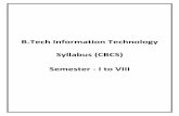 B.Tech Information Technology Syllabus (CBCS) I to VIII
