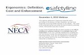 Ergonomics: Definition, Cost and Enforcement