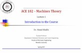 ACE 182 Machines Theory