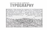 LET’S TALK ABOUTTYPOGRAPHY
