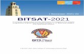 I Semester 2021-22 BITSAT-2021