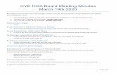 CVE HOA Board Meeting Minutes March 19th 2020