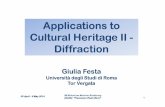 Applications to Cultural Heritage II -Cultural Heritage II ...