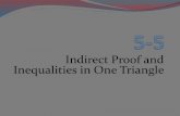 Indirect Proof and Inequalities in One Triangle