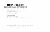 METAL IONS IN BIOLOGICAL SYSTEMS - USDA