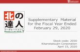 Supplementary Material for the Fiscal Year Ended February ...