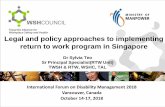 Legal and policy approaches to implementing return to work ...