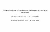 Written heritage of the Roman civilization in northern Romania
