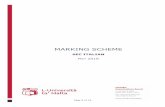 marking scheme - University of Malta